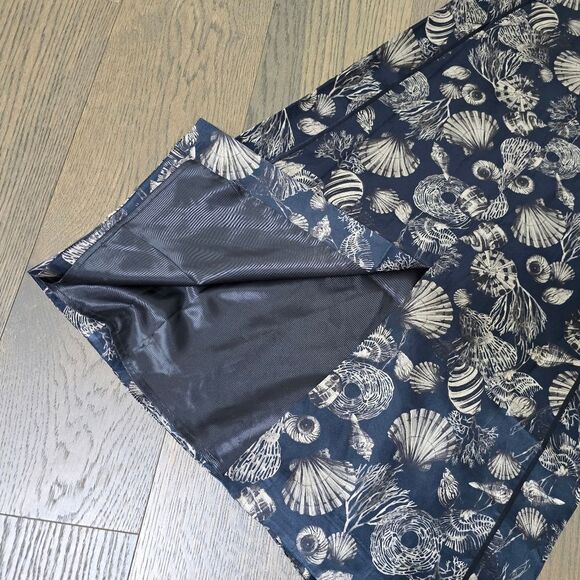 🆕️ CO Seashell Print Satin Sleevless Midi Dress in Black - Picture 12 of 15